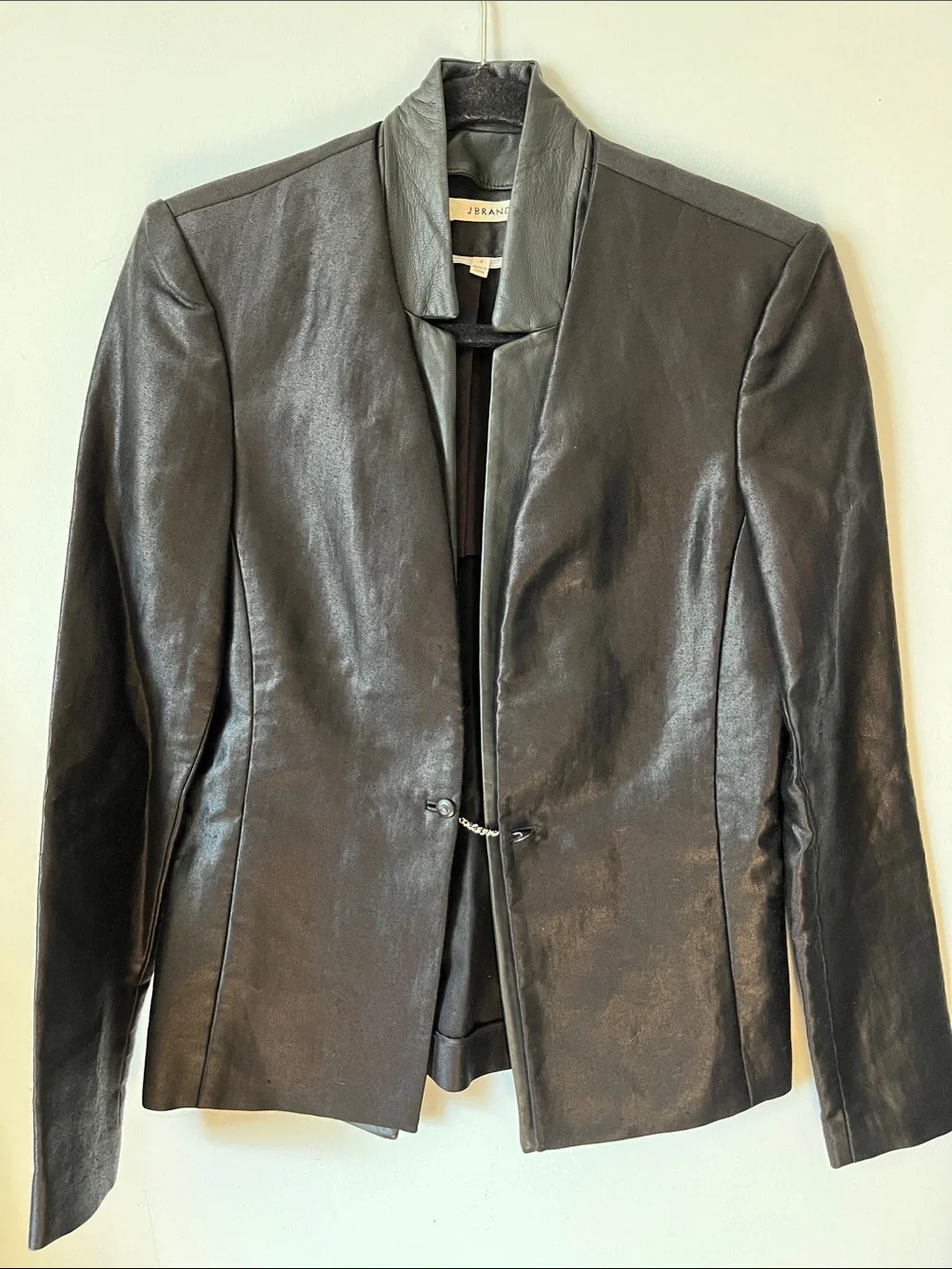 J Brand Tailored Vamp Fantasy Jacket w detachable leather collar